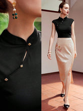 MOTF PREMIUM MOCK NECK CUTOUT RIB-KNIT TEE